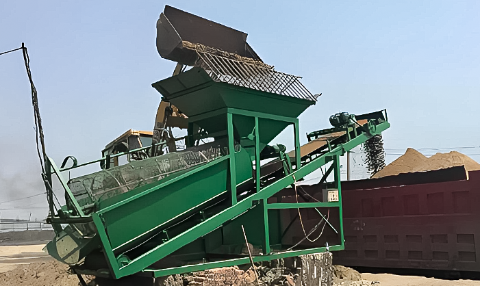 滚筒筛在砂石生产线中的应用 解决堵料难题 提升产能